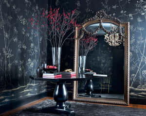 Dark Vintage Interior Still Life Wallpaper