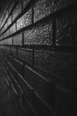 Dark Wall Brick Close Up Wallpaper