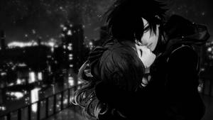 Darkened Aesthetic Anime Couple Wallpaper