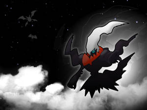 Darkrai At Night Sky Wallpaper