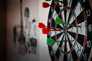 Dart Pins On Dartboard Focus Wallpaper
