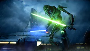 Darth Grievous Stares Menacingly At A Forgotten Sepulcher. Wallpaper