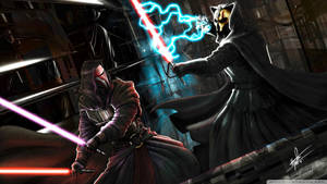 Darth Revan Dueling Darth Nihilus Wallpaper