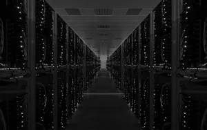Database Center Monochrome Wallpaper