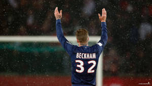 David Beckham Playing For F.c. Paris Saint-germain Wallpaper