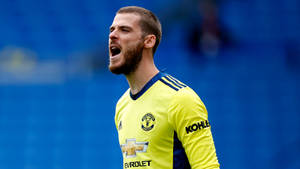 David De Gea Screaming Blue Wallpaper