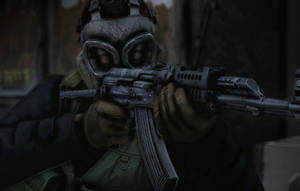 Dayz Masked Man With Gun Wallpaper