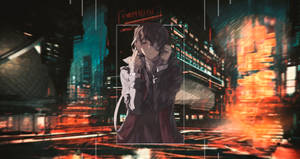 Dazai Against Cyber City Wallpaper