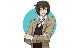 Dazai Osamu Cross Arms Student Uniform Wallpaper