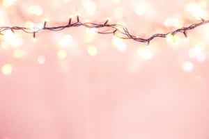 Decorating With Elegant Pink Fairy Lights Wallpaper