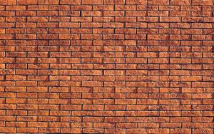 Deep Orange Brick Texture Wallpaper