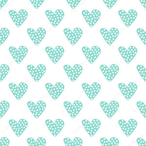 Deeply Passionate Hearts In A Refreshing Mint Green Wallpaper