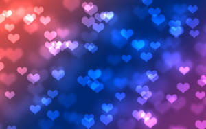 Defocused Awesome Heart Print Wallpaper