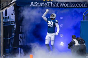 Deforest Buckner Grand Smoky Blue Football Entrance Wallpaper