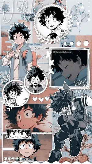 Deku Embracing His Cute Aesthetic! Wallpaper