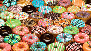 Delicious Assorted Donuts Wallpaper