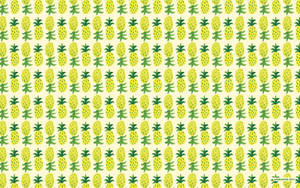 Delicious Pineapple Pattern With Bright Colors Wallpaper