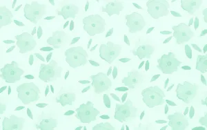 Delightful Digital Aesthetic Teal Smudgy Roses Wallpaper