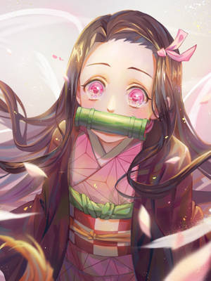 Demon Slayer Nezuko Cute Close Up Wallpaper