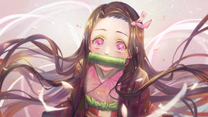 Demon Slayer Nezuko Cute Round Eyes Wallpaper