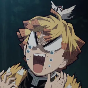 Demon Slayer Zenitsu Funny Face Wallpaper