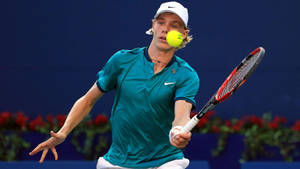 Denis Shapovalov In Rogers Tennis Court Wallpaper