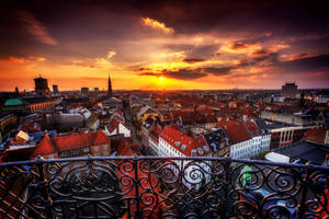 Denmark Copenhagen Sunset Wallpaper