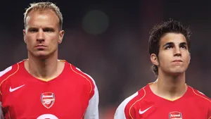 Dennis Bergkamp And Cesc Fabregas Arsenal Fc Wallpaper