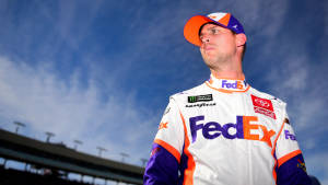 Denny Hamlin With Sky Background Wallpaper