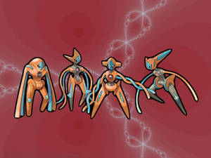 Deoxys And Its Four Forms Wallpaper