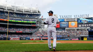 Derek Jeter Walking To Pitch Wallpaper