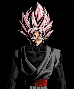 Detailed Black Goku Phone Wallpaper