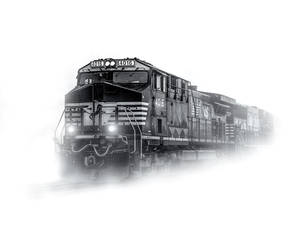 Detailed Drawing Of Classic Train Engine Wallpaper