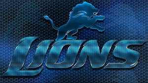 Detroit Lions Blue Honeycomb Logo Wallpaper