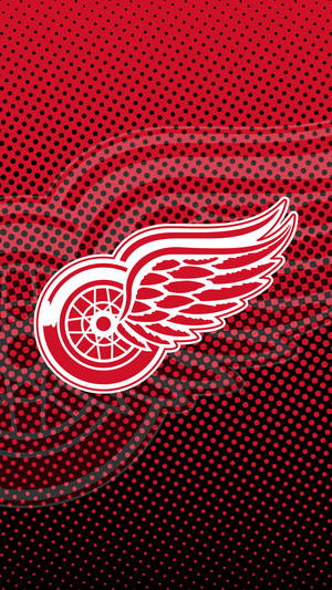 Detroit Red Wings Halftone Art Wallpaper