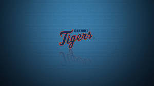 Detroit Tigers Logo In Blue Wallpaper