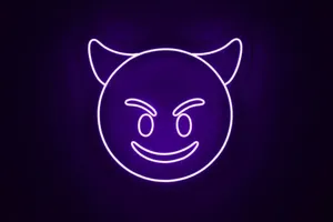 Devil Neon Smile Wallpaper