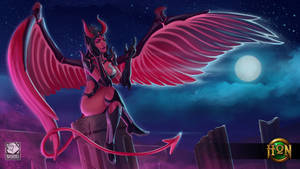 Devil Succubus With Tail Wallpaper