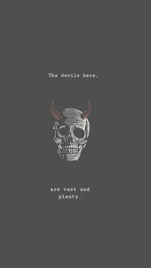 Devils Among Us Skull Artwork Wallpaper