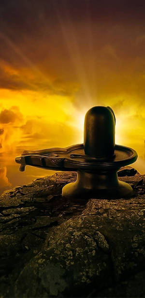 Devotional Stone Shiva Lingam Wallpaper