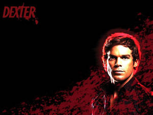 Dexter Fictional Character In Red And Black Wallpaper