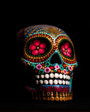 Dia De Los Muertos Colorful Skull Wallpaper