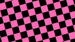 Diagonal Squares Black And Pink Aesthetic Wallpaper