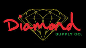Diamond Supply Co Logo Crimson Wordmark Wallpaper