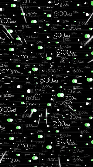 Digital Alarm Clock Collage Wallpaper