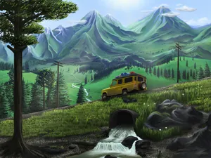 Digital Art Jeep Wallpaper