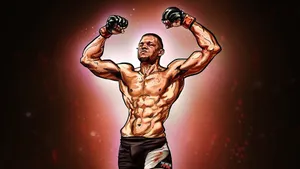 Digital Art Of American Athlete Nate Diaz Wallpaper