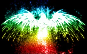 Digital Art Of Cool Colored Phoenix Abstract Wallpaper