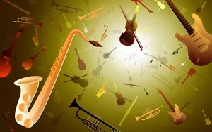 Digital Clip Art Musical Instrument Wallpaper