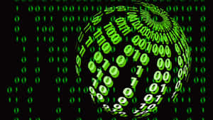 Digital Data Sphere Green Binary Code.jpg Wallpaper